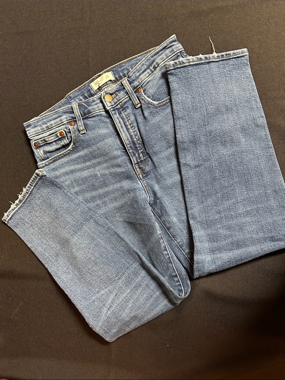 Madewell Women's Straight-Leg Jeans in Medium Blue Denim 28” x 25”